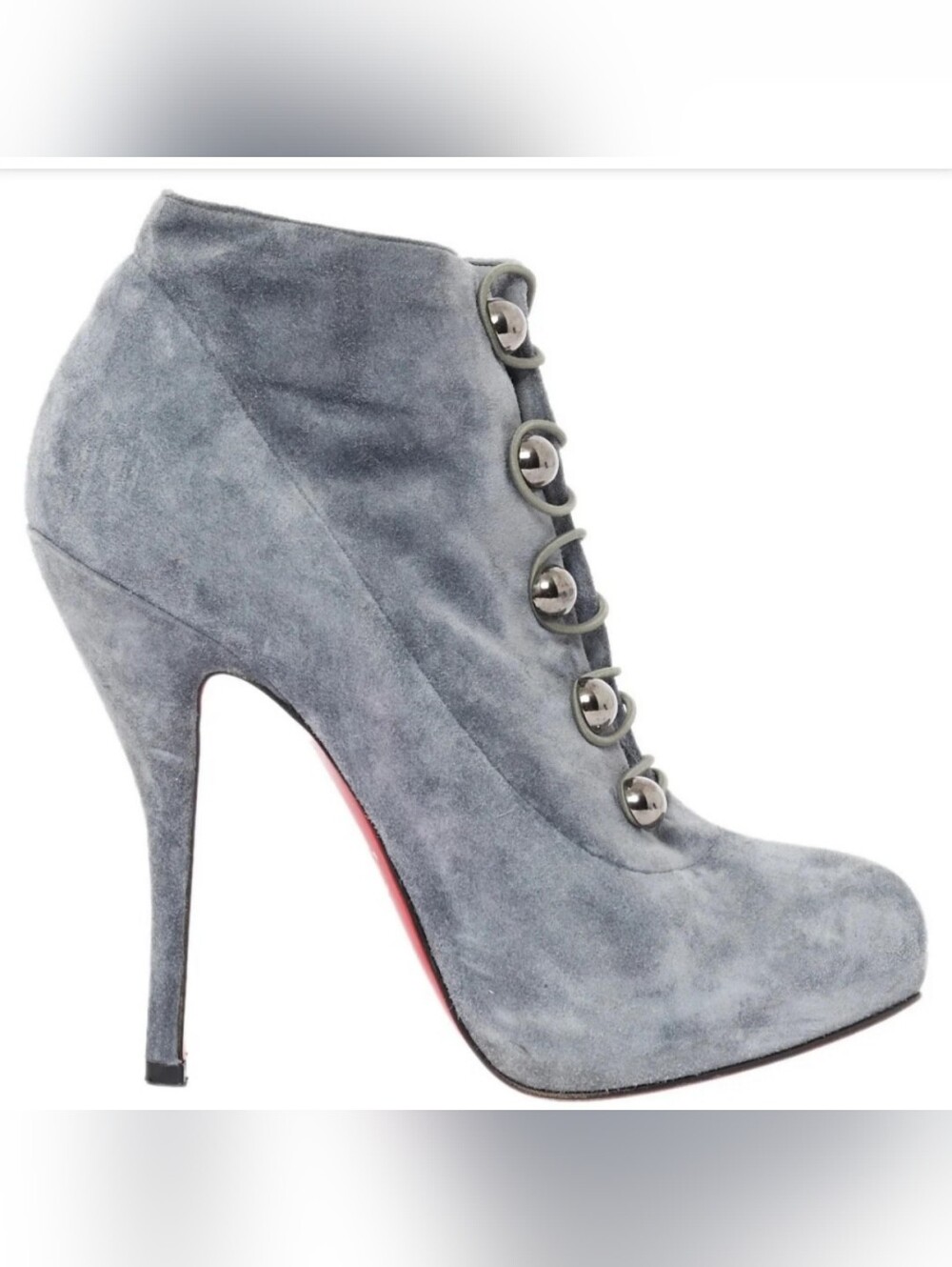 CHRISTIAN LOUBOUTIN Fifre Corset Booties 41